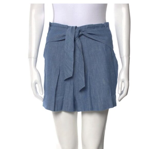 3.1 Phillip Lim Chambray Belted Paperbag shorts - Picture 10 of 12